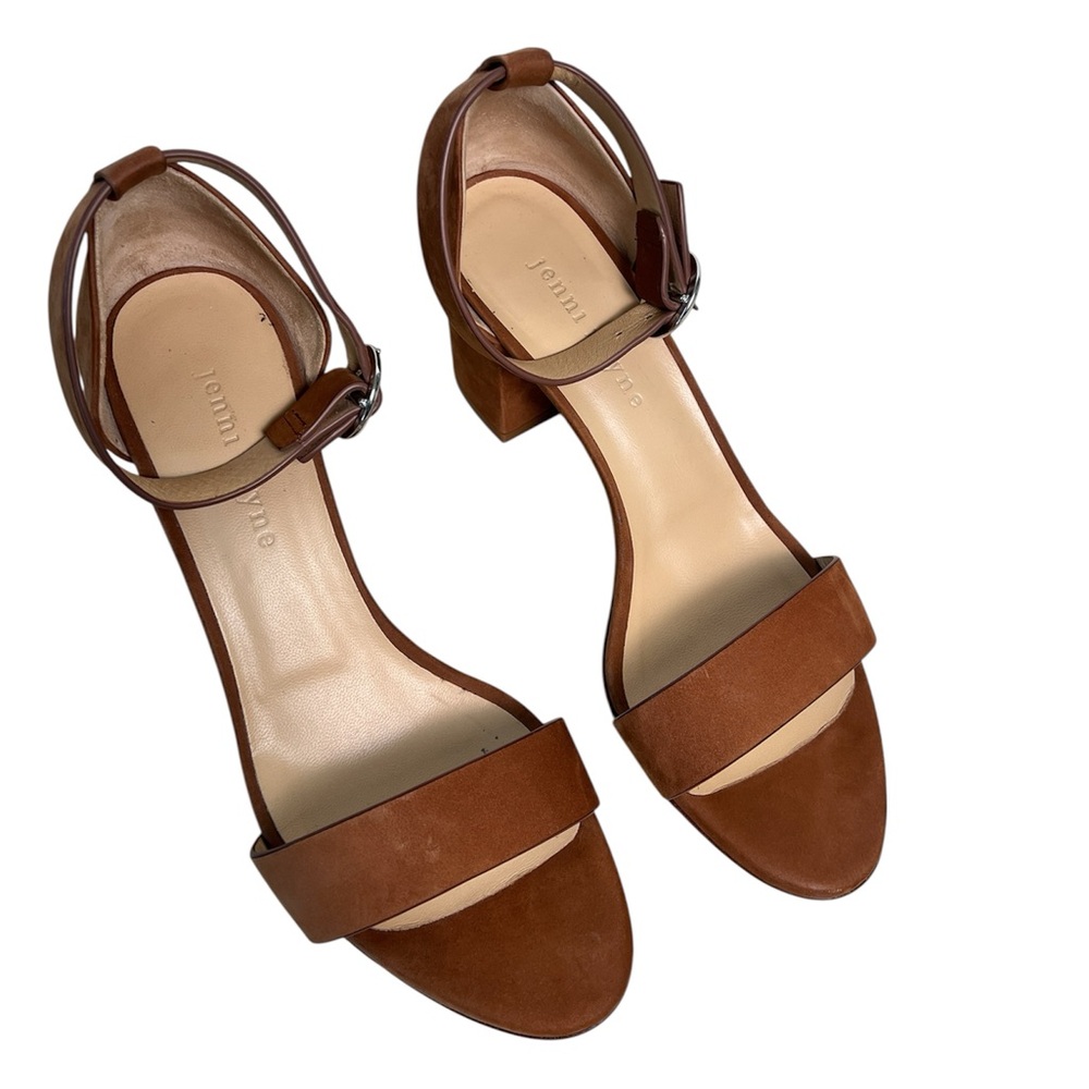 Jenni Kayne Women’s Brown Open Toe Ankle Strap Sandals Shoes Size 38 (US 8)